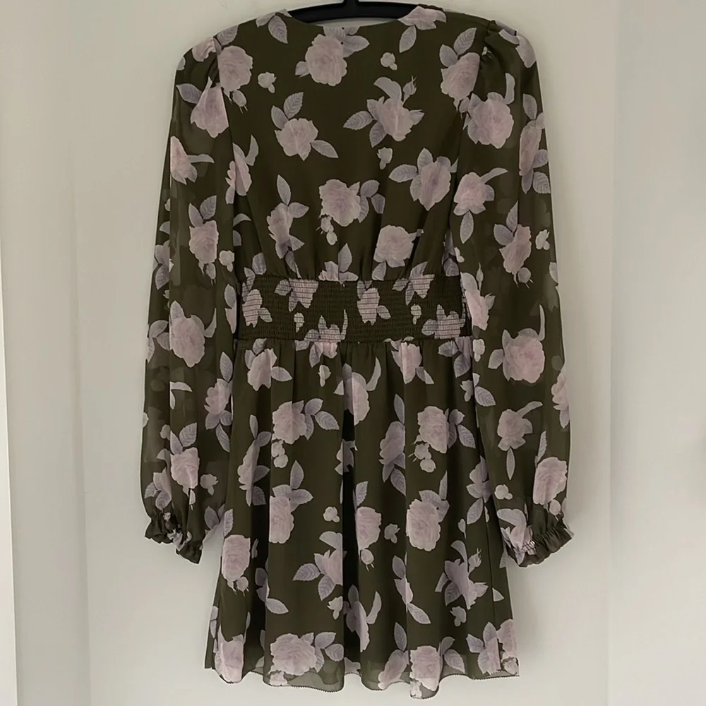 Aritzia Wilfred Wistful Dress Chiffon V-neck mini dress New Size Extra S… - Picture 4 of 9
